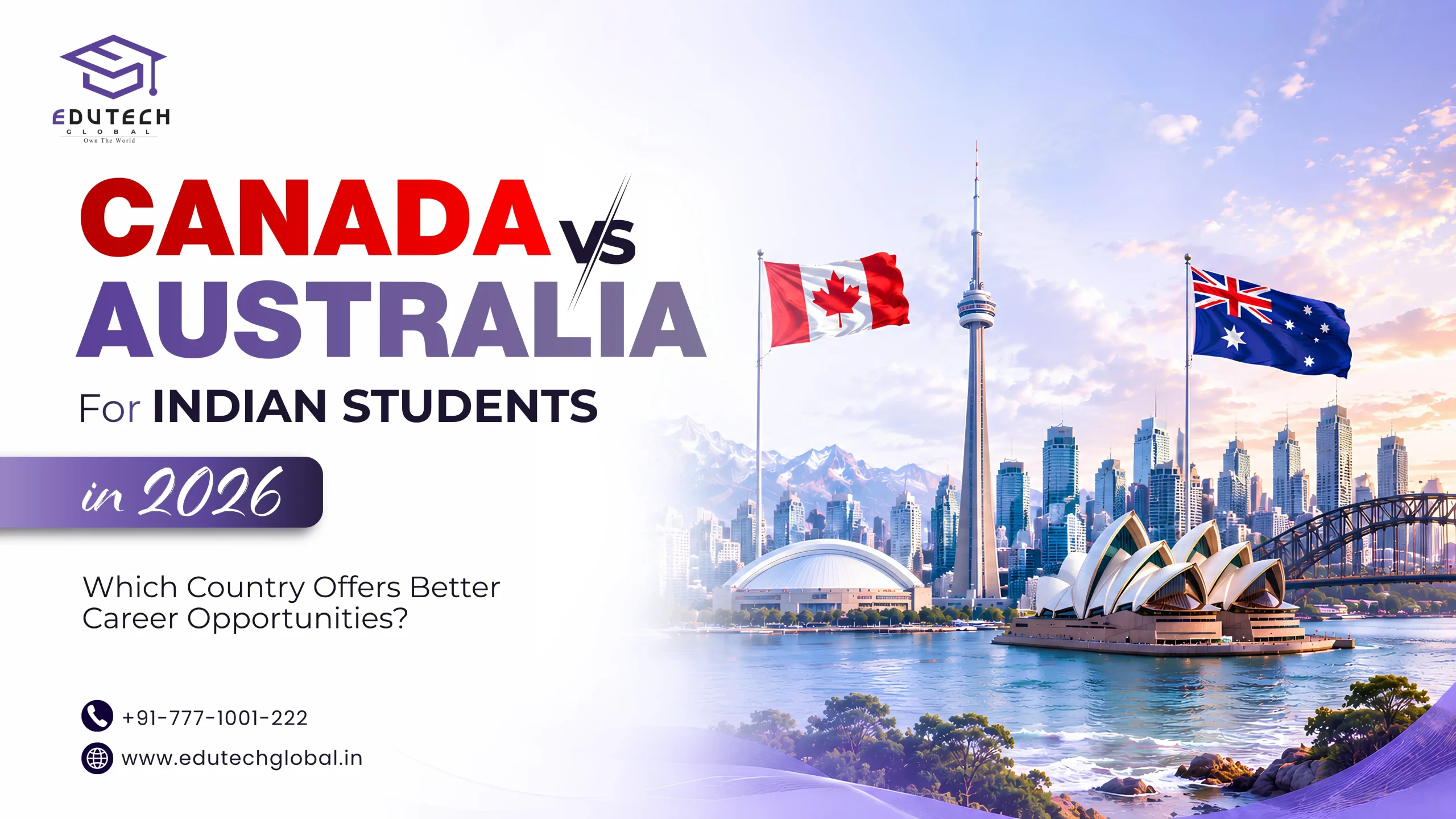 Canada vs Australia for Indian Students in 2026: Which Country Offers Better Career Opportunities?